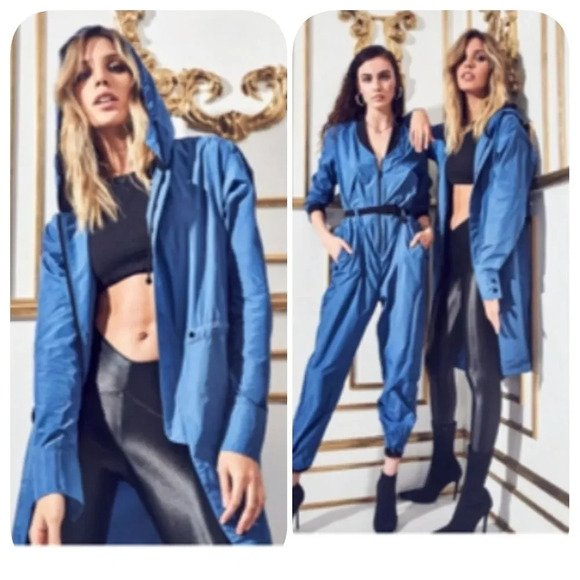 KORAL Eve Rincosa Blue Hooded Rain Jacket Size S - Picture 1 of 12